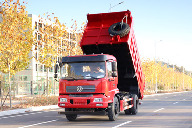 210馬力4×2東風排半專用自卸_前5噸后13噸土石砂運輸車_渣土工地拉土方礦石翻斗