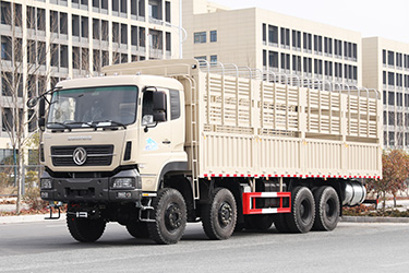 東風8×8越野型倉柵式運輸車_八驅(qū)31噸木材果蔬四橋運輸車_450馬力后八輪專用卡車