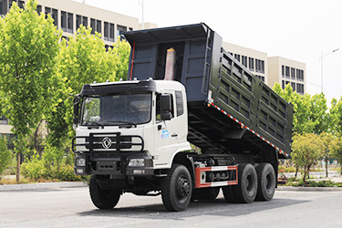 東風340馬力雙13噸后橋中型自卸_六驅專用定制翻斗車_三橋全驅越野型舉升車